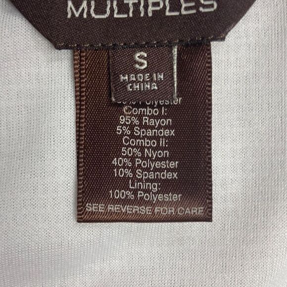 MULTIPLES Women’s Lace Gossamer White Top Size Small - Picture 7 of 8